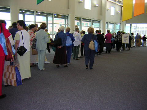 Line for the voting booths